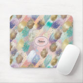 Lebhaftes Diagonal-Pinselmuster Mousepad (Mit Mouse)