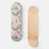 Lebhaftes Diagonal-Pinselmuster Skateboard (Vorderseite)
