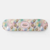 Lebhaftes Diagonal-Pinselmuster Skateboard (Horizontal)