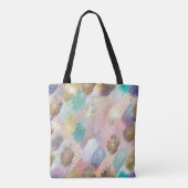 Lebhaftes Diagonal-Pinselmuster Tasche (Rückseite)