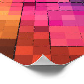 Lebhaftes Diamond-Mosaikmuster Poster (Ecke)