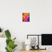 Lebhaftes Diamond-Mosaikmuster Poster (Heimbüro)