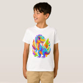 Lebhaftes Dinosaurier Jungle Adventure T-Shirt (Vorne ganz)