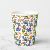 Lebhaftes Dinosaurier-Themed-Party Pappbecher (Vorderseite)