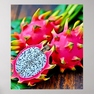 Lebhaftes Dragon Fruit Beauty Design Poster