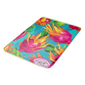 Lebhaftes Dragoon Fruit Pattern Badematte (Schrägansicht)