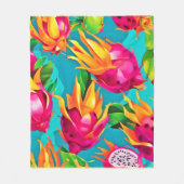 Lebhaftes Dragoon Fruit Pattern Fleecedecke (Vorderseite)