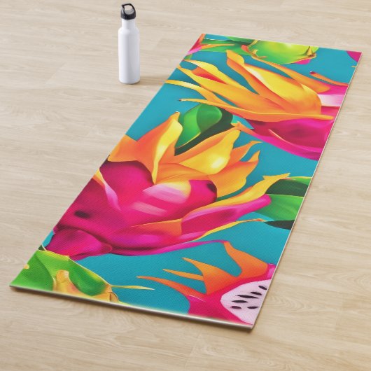 Lebhaftes Dragoon Fruit Pattern Yogamatte (Beispiel)