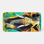 Lebhaftes Dschungel Elephant Scene Design Case-Mate iPhone Hülle (Rückseite (Horizontal))