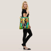 Lebhaftes Dschungel Elephant Scene Design Tasche (Am Model)