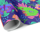 Lebhaftes Dschungelmuster Geschenkpapier (Rolleneckpunkt)