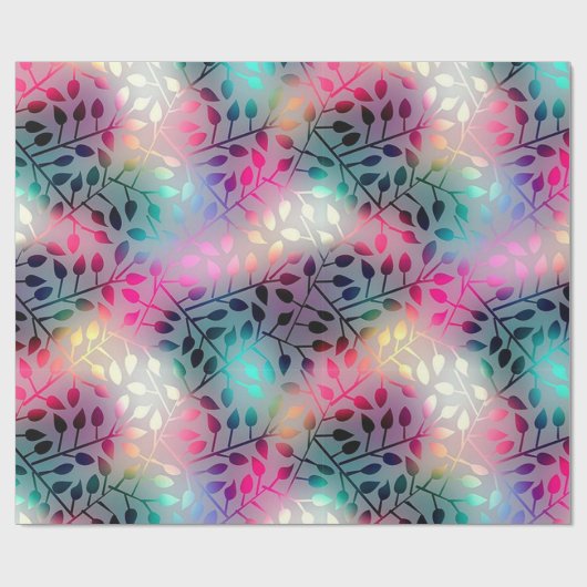 Lebhaftes dunkles Hintergrundbild farbenfrohe Blät Geschenkpapier (Flach)