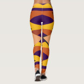 Lebhaftes dunkles Lila Mosaikmuster Leggings (Rückseite)