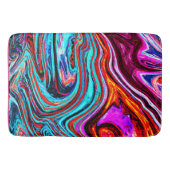 Lebhaftes, dynamisches Abstraktes Muster Badematte (Vorderseite)