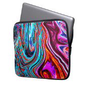 Lebhaftes, dynamisches Abstraktes Muster Laptopschutzhülle (Vorderseite Links)