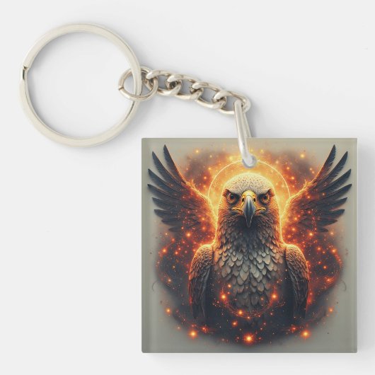Lebhaftes Eagle Artwork Schlüsselanhänger (Vorderseite)