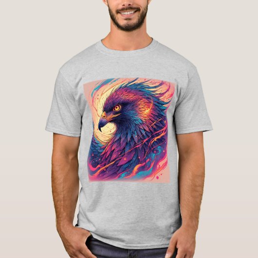 Lebhaftes Eagle Artwork T-Shirt (Vorderseite)