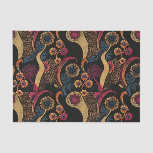 Lebhaftes, elegantes afrikanisches Muster in reich Seidenpapier (Vorderseite)