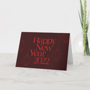 Lebhaftes, elegantes, cooles, glückliches Neujahrs Karte
