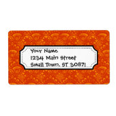 Lebhaftes elegantes Orange Damask Lace Girly Muste (Vorne)