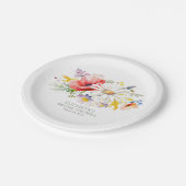 Lebhaftes elegantes Summer Wildblumen Garden Party Pappteller (Schrägansicht)