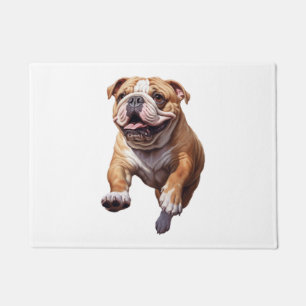 Lebhaftes Englisch Bulldog Playfulness - Niedliche Fußmatte
