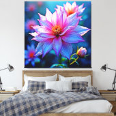 Lebhaftes Ethereal Bloom Artwork Leinwanddruck (Insitu (Schlafzimmer))