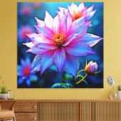 Lebhaftes Ethereal Bloom Artwork Leinwanddruck (Insitu (Wohnzimmer))