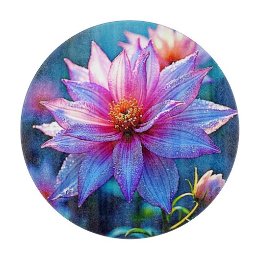 Lebhaftes Ethereal Bloom Artwork Schneidebrett (Vorderseite)