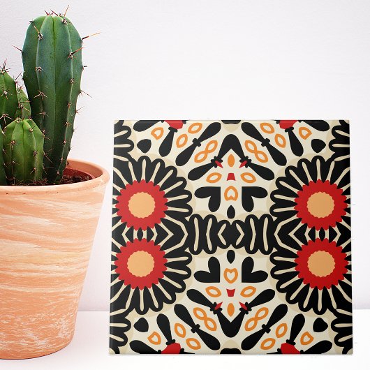 Lebhaftes ethnisch arabisches Bohemisches Mosaikmu Fliese