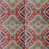 Lebhaftes ethnisch verzweigtes geometrisches Muste Fliese