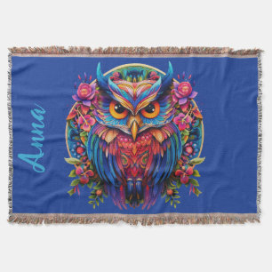Lebhaftes Eule - farbenfroher Boho mit Individuell Decke