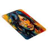 Lebhaftes expressionistisches Portrait Kühne Abstr Magnet (Rechte Seite)