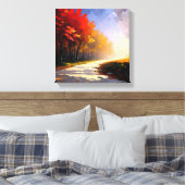 Lebhaftes Fall Foliage Landschaftsbild Leinwanddruck (Insitu (Schlafzimmer))