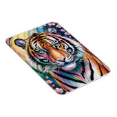 Lebhaftes Fantasy Tiger Portrait | exotisch Magnet (Rechte Seite)