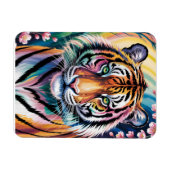 Lebhaftes Fantasy Tiger Portrait | exotisch Magnet (Horizontal)