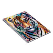 Lebhaftes Fantasy Tiger Portrait | exotisch Notizblock (Rechte Seite)