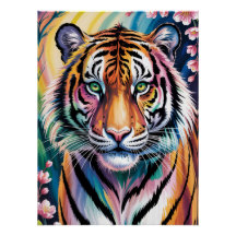 Lebhaftes Fantasy Tiger Portrait | exotisch