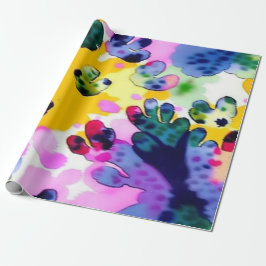 Lebhaftes farbenfroh abstraktes Kunstpapier Geschenkpapier