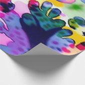 Lebhaftes farbenfroh abstraktes Kunstpapier Geschenkpapier (Ecke)