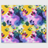 Lebhaftes farbenfroh abstraktes Kunstpapier Geschenkpapier (Flach)