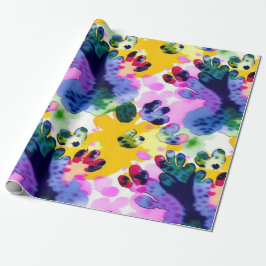 Lebhaftes farbenfroh abstraktes Kunstpapier Geschenkpapier