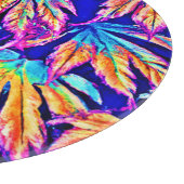 Lebhaftes, farbenfrohes Blätter Muster Schneidebrett (Ecke)