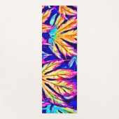 Lebhaftes, farbenfrohes Blätter Muster Yogamatte (Vorderseite)