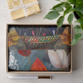 Lebhaftes farbenfrohes Blumendekoupage Seidenpapier (Geschenk)