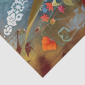 Lebhaftes farbenfrohes Blumendekoupage Seidenpapier (Ausschnitt)