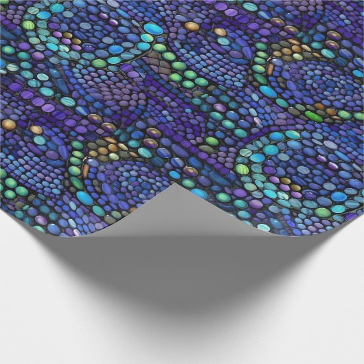 Lebhaftes, farbenfrohes Mosaikflippchen Geschenkpapier (Ecke)