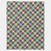 Lebhaftes, farbenfrohes Muster Fleecedecke (Vorderseite)
