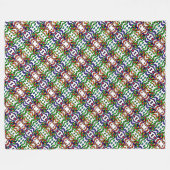 Lebhaftes, farbenfrohes Muster Fleecedecke (Vorderseite (Horizontal))