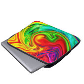 Lebhaftes, farbenfrohes Muster Laptopschutzhülle (Vorne Knopf)